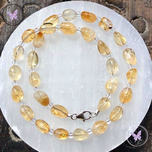 Citrine & Clear Quartz Necklace